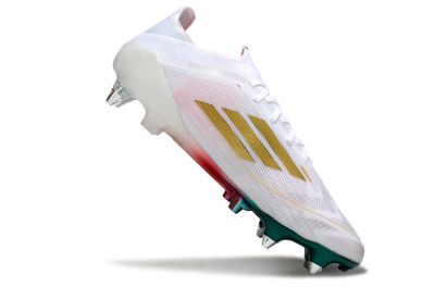 Men's Adidas F50 Elite SG Football Boots - White/Green/Gold/Red