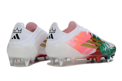 Men's Adidas F50 Elite SG Football Boots - White/Green/Gold/Red