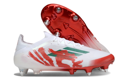 Men's Adidas F50 Elite SG Football Boots - White/Green/Red