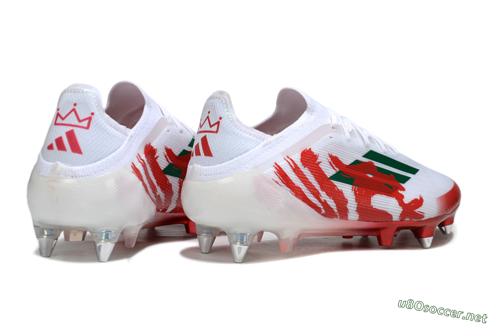 Men's Adidas F50 Elite SG Football Boots - White/Green/Red 6