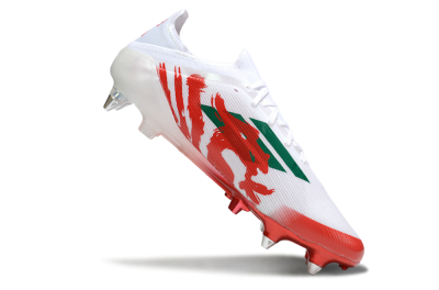 Men's Adidas F50 Elite SG Football Boots - White/Green/Red