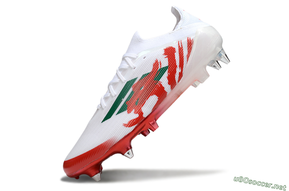Men's Adidas F50 Elite SG Football Boots - White/Green/Red 5