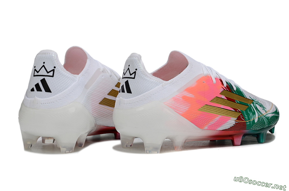 Unisex Adidas F50 Elite FG Football Boots - White/Green/Gold/Red 6