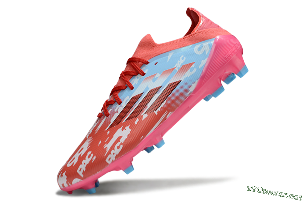 Unisex Adidas F50 Elite FG Football Boots - Red/Blue/Pink 5