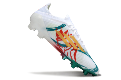Unisex Adidas F50 Elite FG Football Boots - White/Green/Gold/Red