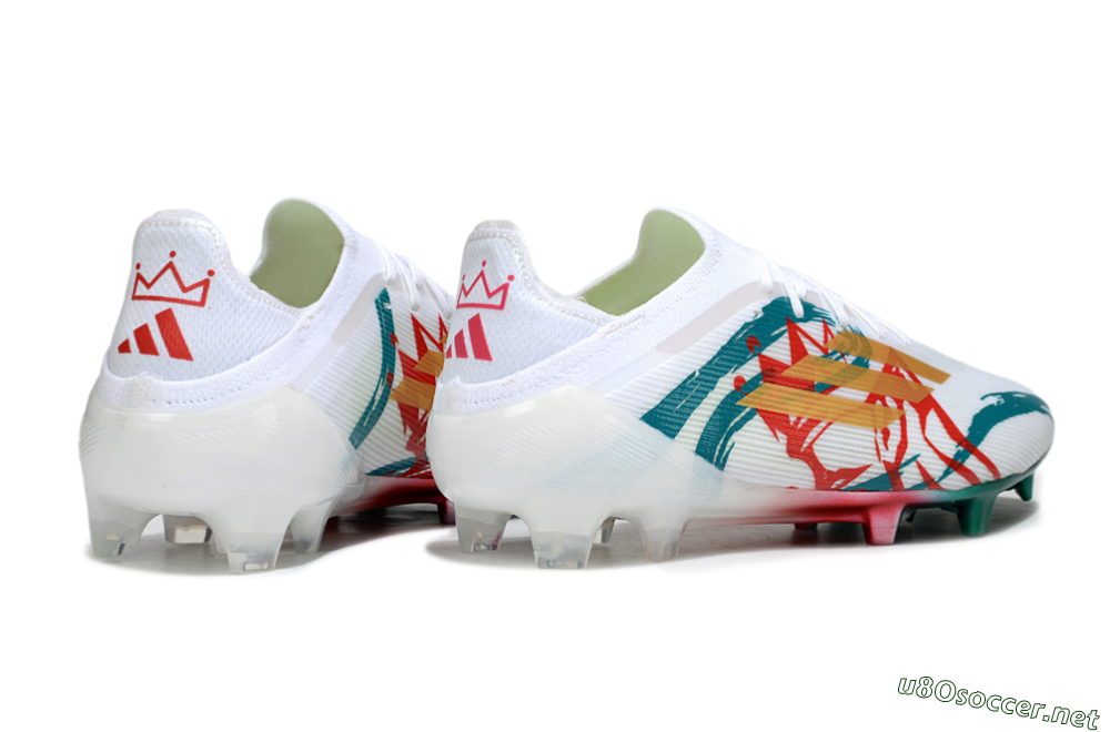 Unisex Adidas F50 Elite FG Football Boots - White/Green/Gold/Red 6