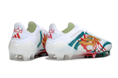 Unisex Adidas F50 Elite FG Football Boots - White/Green/Gold/Red