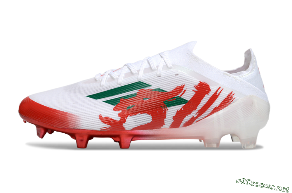 Unisex Adidas F50 Elite FG Football Boots - White/Green/Red 0