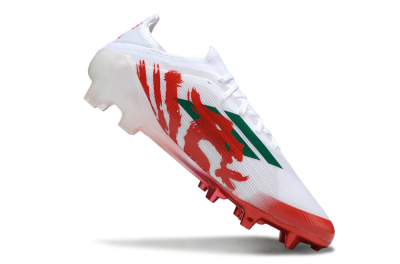 Unisex Adidas F50 Elite FG Football Boots - White/Green/Red