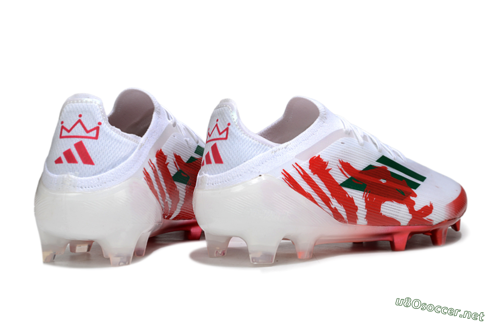 Unisex Adidas F50 Elite FG Football Boots - White/Green/Red 6