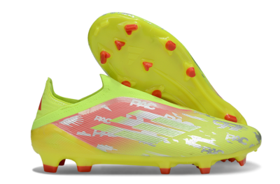 Unisex Adidas F50 Elite Laceless FG Football Boots - Yellow/Silver/Red