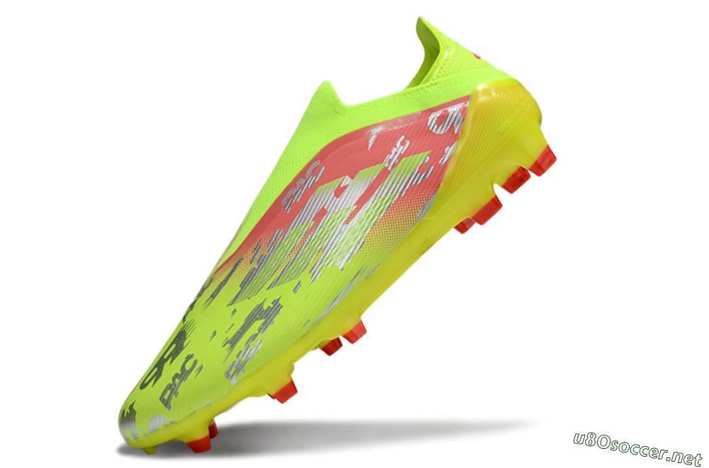Unisex Adidas F50 Elite Laceless FG Football Boots - Yellow/Silver/Red 5