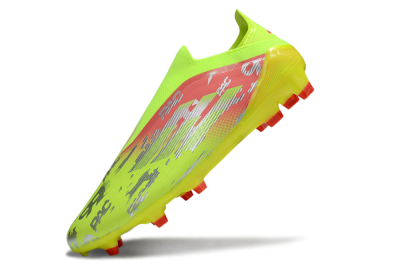 Unisex Adidas F50 Elite Laceless FG Football Boots - Yellow/Silver/Red
