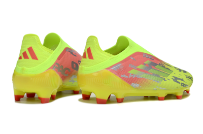 Unisex Adidas F50 Elite Laceless FG Football Boots - Yellow/Silver/Red