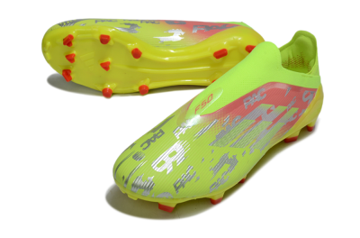 Unisex Adidas F50 Elite Laceless FG Football Boots - Yellow/Silver/Red