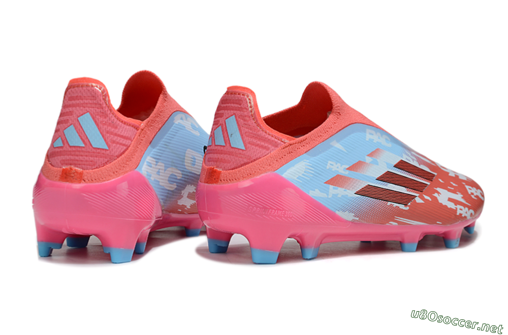Unisex Adidas F50 Elite Laceless FG Football Boots - Red/Blue/Pink 6