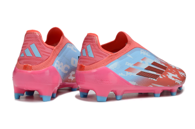 Unisex Adidas F50 Elite Laceless FG Football Boots - Red/Blue/Pink