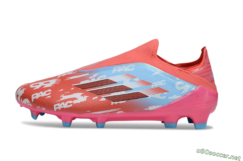 Unisex Adidas F50 Elite Laceless FG Football Boots - Red/Blue/Pink 0