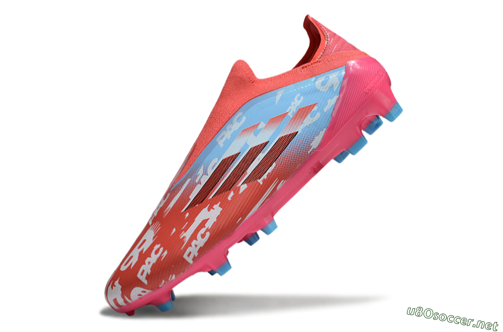 Unisex Adidas F50 Elite Laceless FG Football Boots - Red/Blue/Pink 5