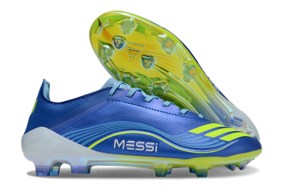 Men's Messi x Adidas F50 Elite FG Football Boots - Blue/Jade/Yellow