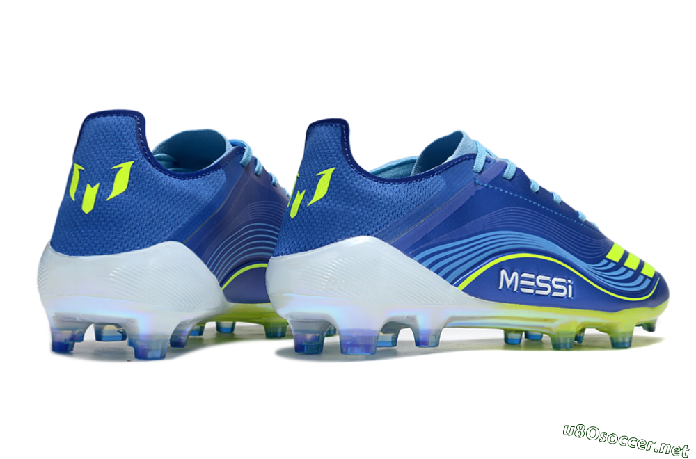 Men's Messi x Adidas F50 Elite FG Football Boots - Blue/Jade/Yellow 6