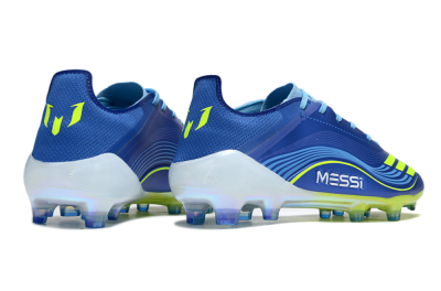 Men's Messi x Adidas F50 Elite FG Football Boots - Blue/Jade/Yellow