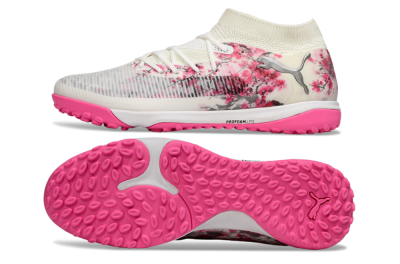 Men's Puma Future 8 Ultimate TF Football Shoes - White/Black/Pink