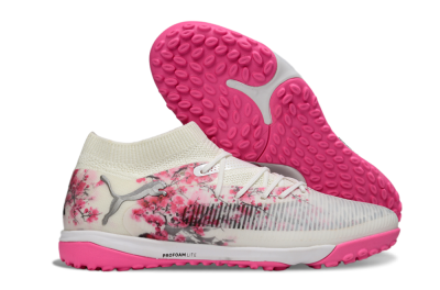 Men's Puma Future 8 Ultimate TF Football Shoes - White/Black/Pink