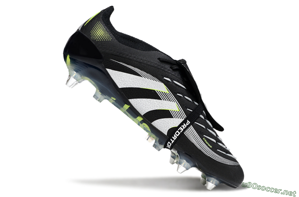 Men's Adidas Predator 25 Elite Foldover Tongue SG Football Boots - Black/Grey/Yellow 4