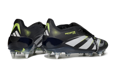 Men's Adidas Predator 25 Elite Foldover Tongue SG Football Boots - Black/Grey/Yellow