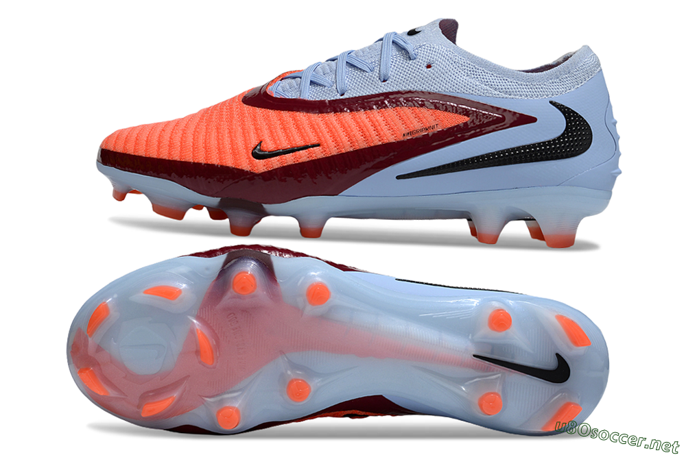 Unisex Nike Phantom 6 Elite Low FG Football Boots - Red/Jade/Black 1