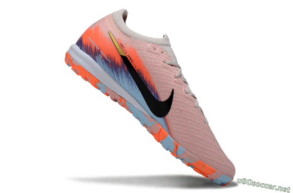 Unisex Nike Air Zoom Mercurial Vapor 16 Elite TF Football Shoes - Pink/Black/Gold 4