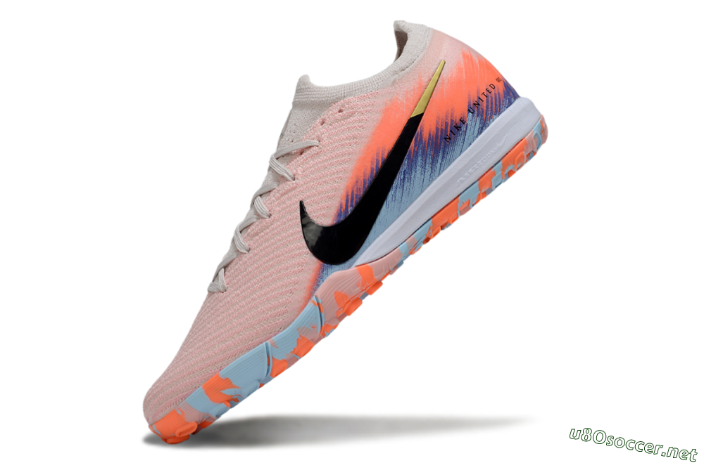 Unisex Nike Air Zoom Mercurial Vapor 16 Elite TF Football Shoes - Pink/Black/Gold 5