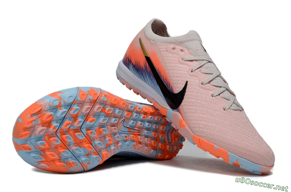 Unisex Nike Air Zoom Mercurial Vapor 16 Elite TF Football Shoes - Pink/Black/Gold 1