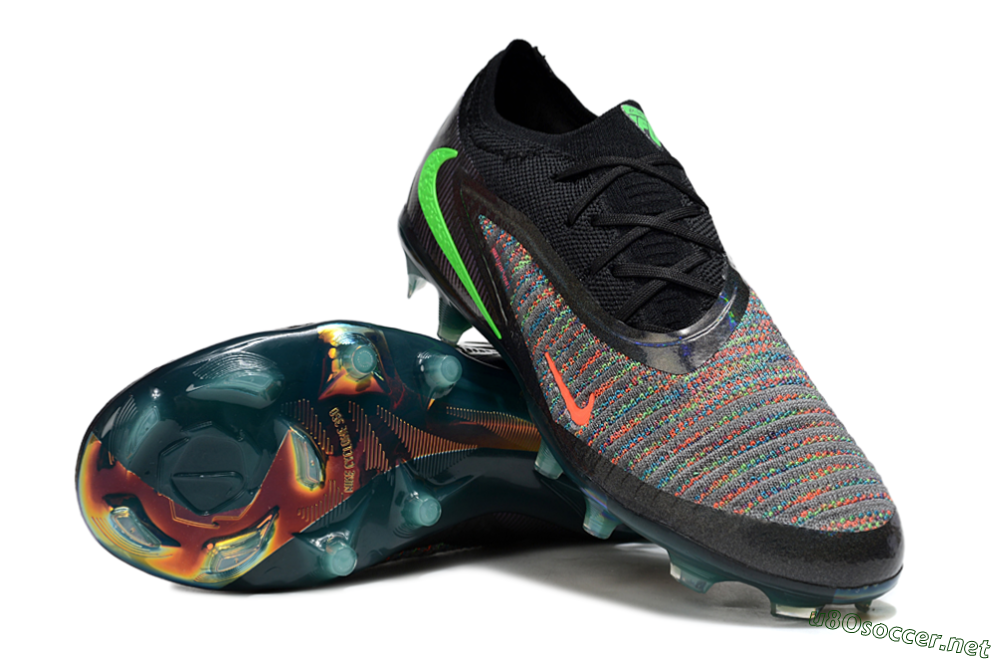 Unisex Nike Phantom 6 Elite Low FG Football Boots - Black/Yellow/Red 3