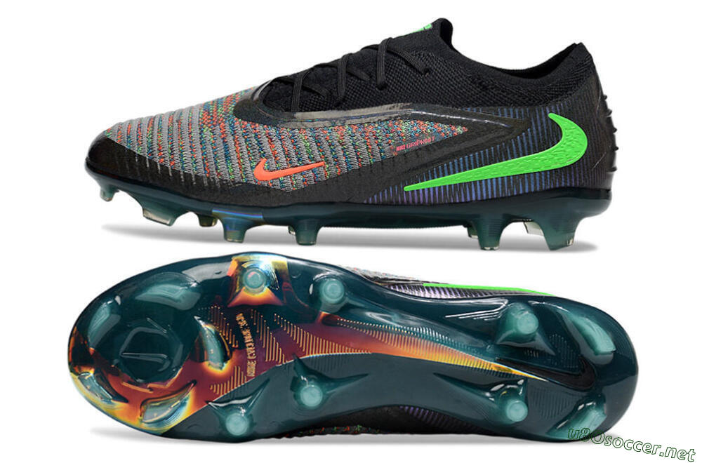 Unisex Nike Phantom 6 Elite Low FG Football Boots - Black/Yellow/Red 1