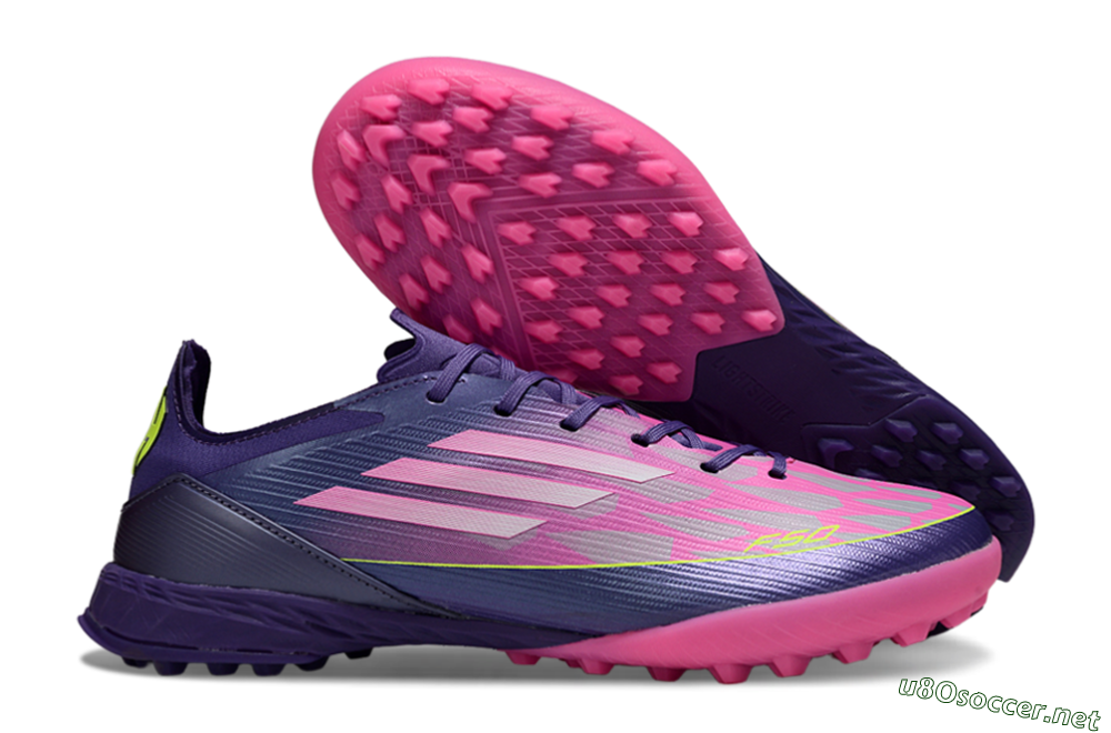 Unisex Adidas F50 Elite TF Football Shoes - Pink/Purple/Yellow 2