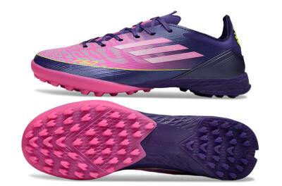 Unisex Adidas F50 Elite TF Football Shoes - Pink/Purple/Yellow
