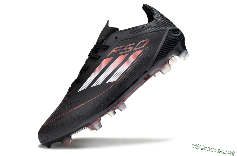 Men's Adidas F50 Elite FG Football Boots - Black/Silver/Red 5