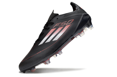Men's Adidas F50 Elite FG Football Boots - Black/Silver/Red