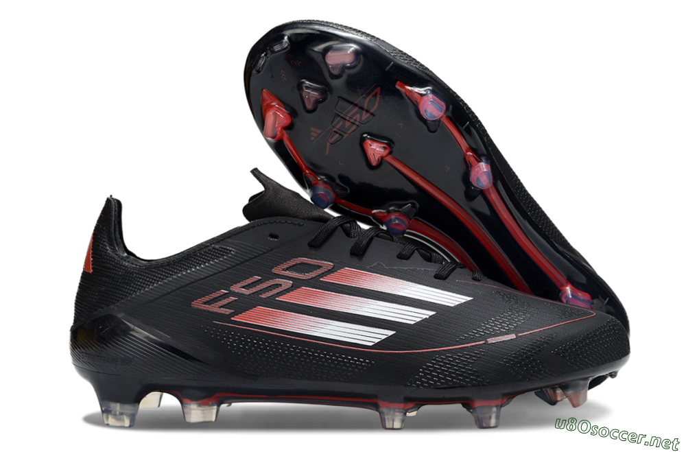 Men's Adidas F50 Elite FG Football Boots - Black/Silver/Red 2