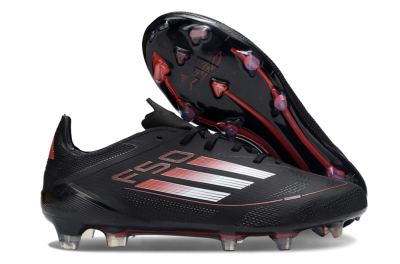 Men's Adidas F50 Elite FG Football Boots - Black/Silver/Red