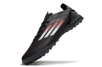 Men's Adidas F50 Elite TF Football Shoes - Black/Silver/Red