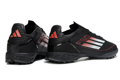 Men's Adidas F50 Elite TF Football Shoes - Black/Silver/Red