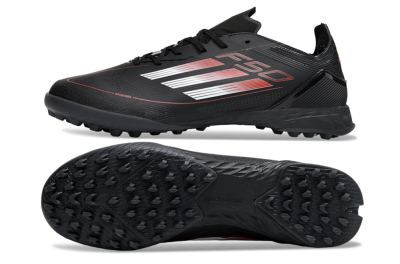 Men's Adidas F50 Elite TF Football Shoes - Black/Silver/Red