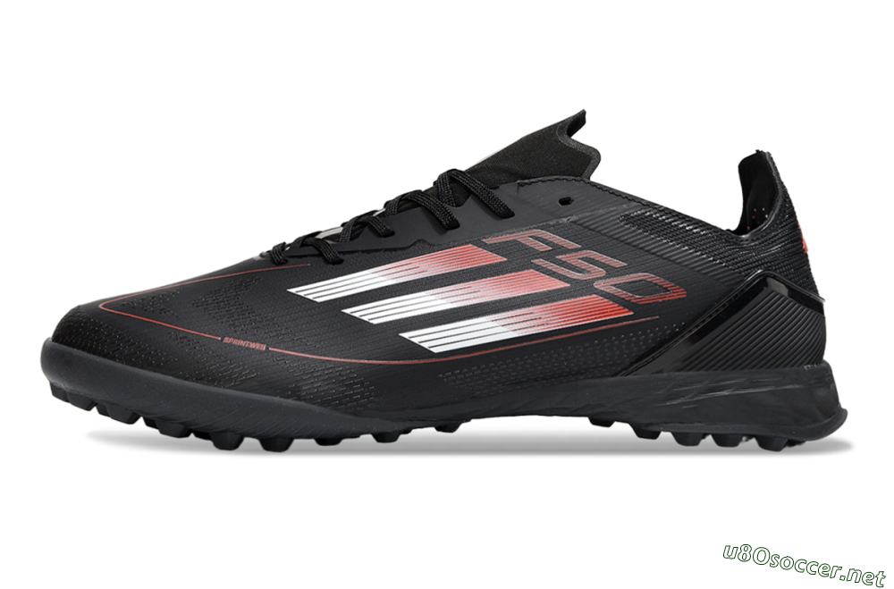 Men's Adidas F50 Elite TF Football Shoes - Black/Silver/Red 0
