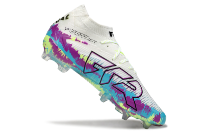 Unisex Puma Future 8 Ultimate FG Football Boots - White/Purple/Yellow/Blue