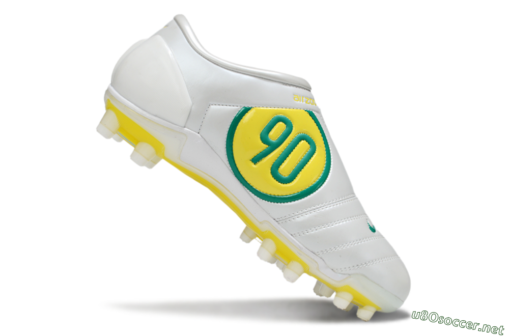 Men's Nike Air Zoom Total 90 III FG Football Boots - White/Green/Yellow 4