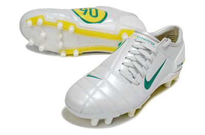 Men's Nike Air Zoom Total 90 III FG Football Boots - White/Green/Yellow