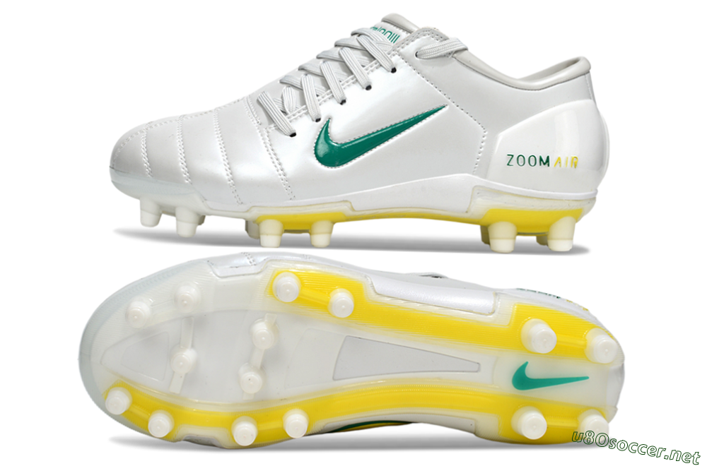 Men's Nike Air Zoom Total 90 III FG Football Boots - White/Green/Yellow 1